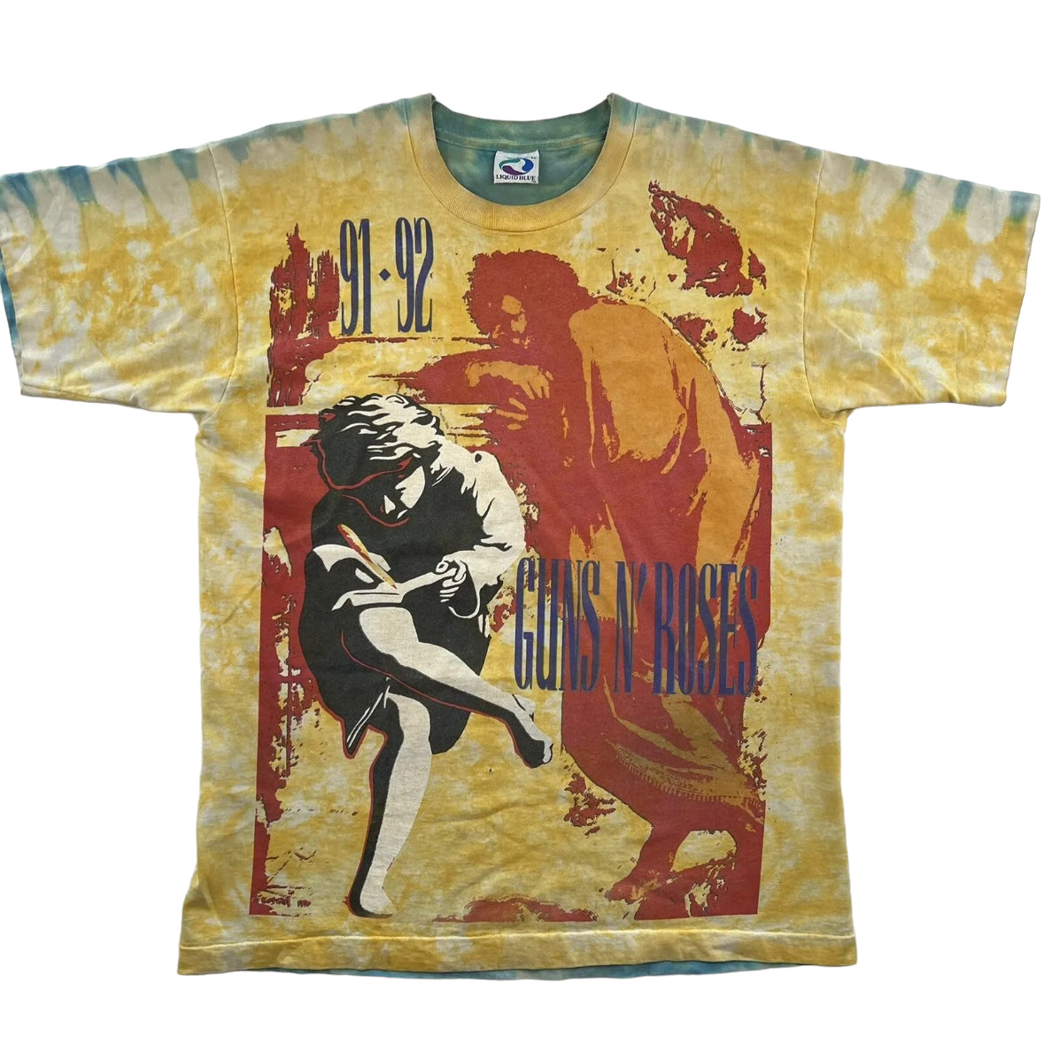 1991 Guns N Roses AOP Use Your Illusions Tour T-Shirt Sz XL