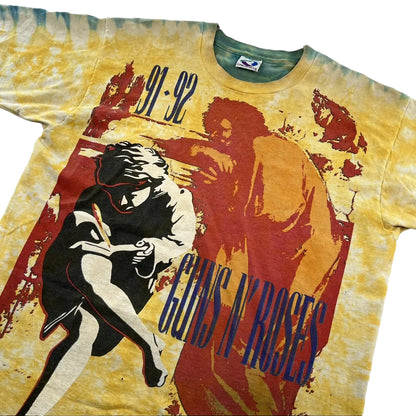 1991 Guns N Roses AOP Use Your Illusions Tour T-Shirt Sz XL