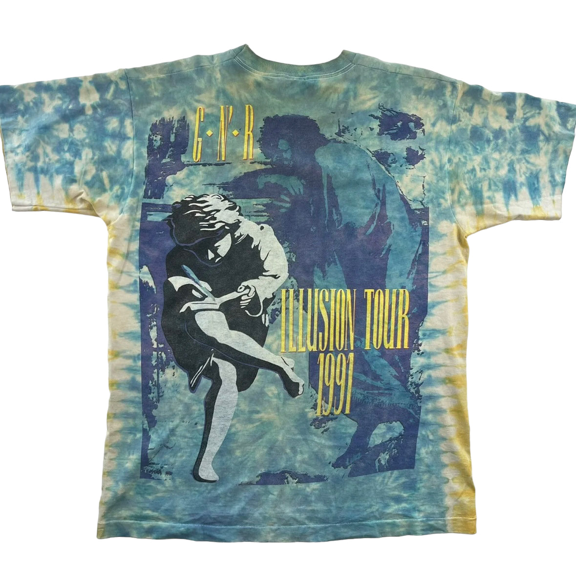 1991 Guns N Roses AOP Use Your Illusions Tour T-Shirt Sz XL