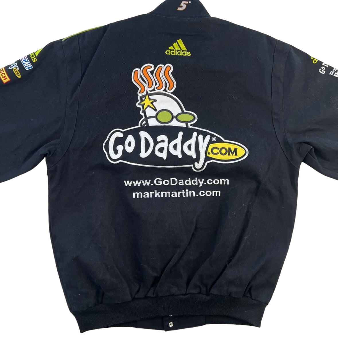 Jeff Hamilton Go Daddy NASCAR Race Jacket Sz XL