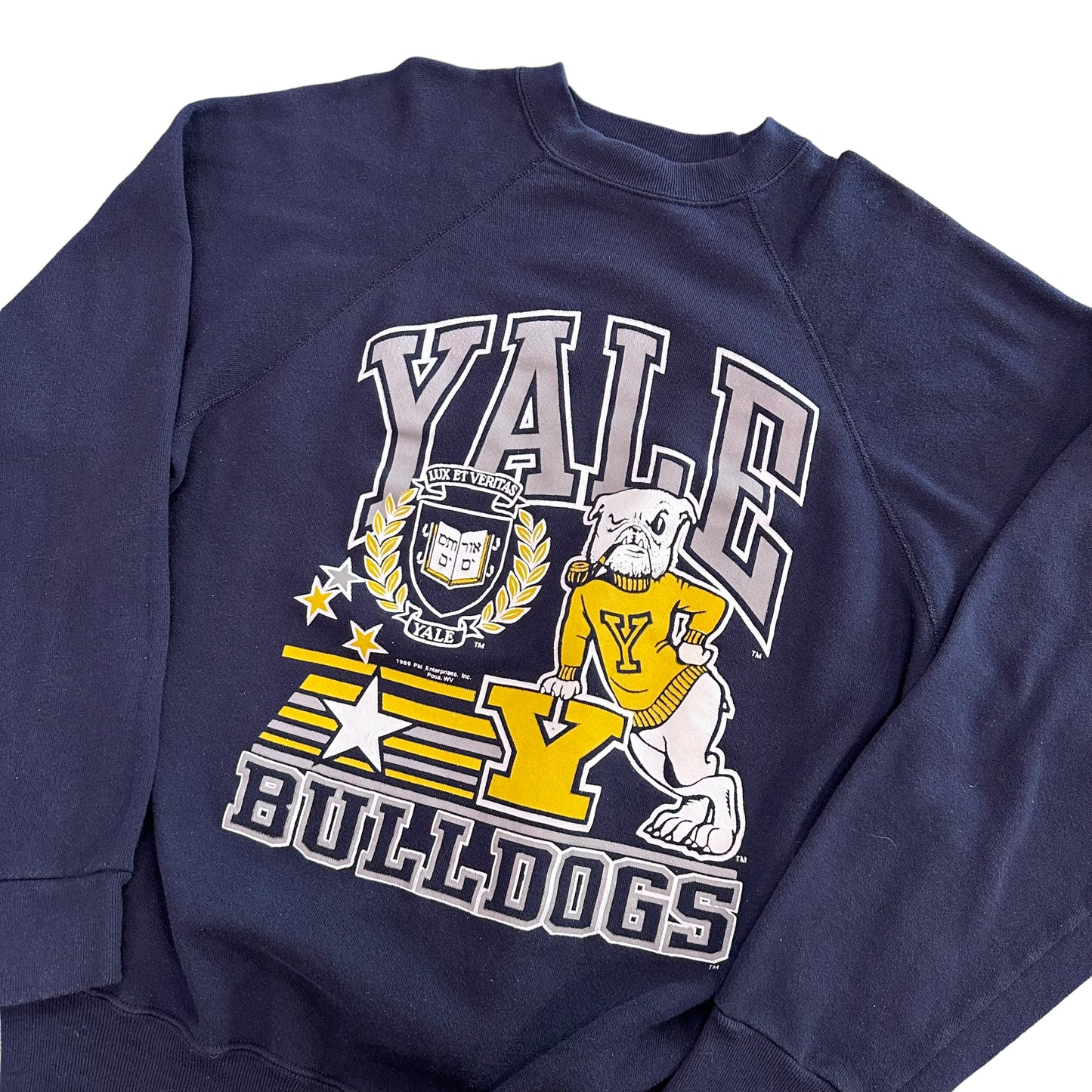 1989 Yale Bulldogs University Crewneck Sz L (3940)