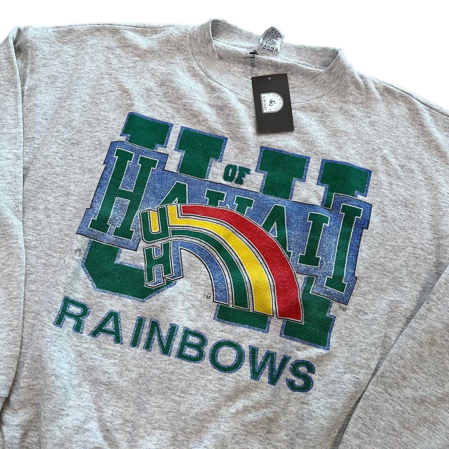 90s University of Hawaii Rainbows Crewneck Sz XL (3402)