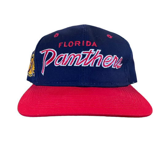 90s Florida Panthers Double Line Script Sports Specialties SnapBack Hat (A1873)
