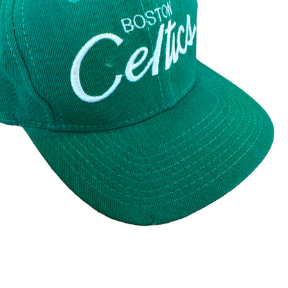 90s Boston Celtics Script Sports Specialties SnapBack Hat (A1879)