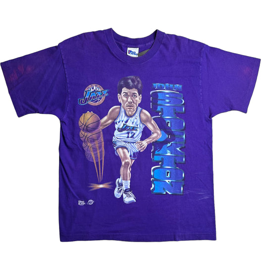 90’s John Stockton NBA Jazz T-Shirt Sz L (A1720)