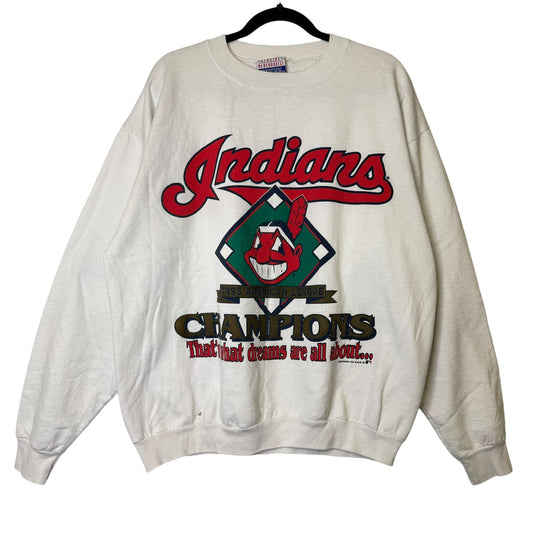 1995 Cleveland Indians MLB Crewneck Sz L (B2091)
