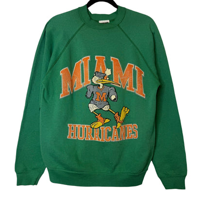 90's Miami Hurricanes NCAA Crewneck Sz M (B2094)