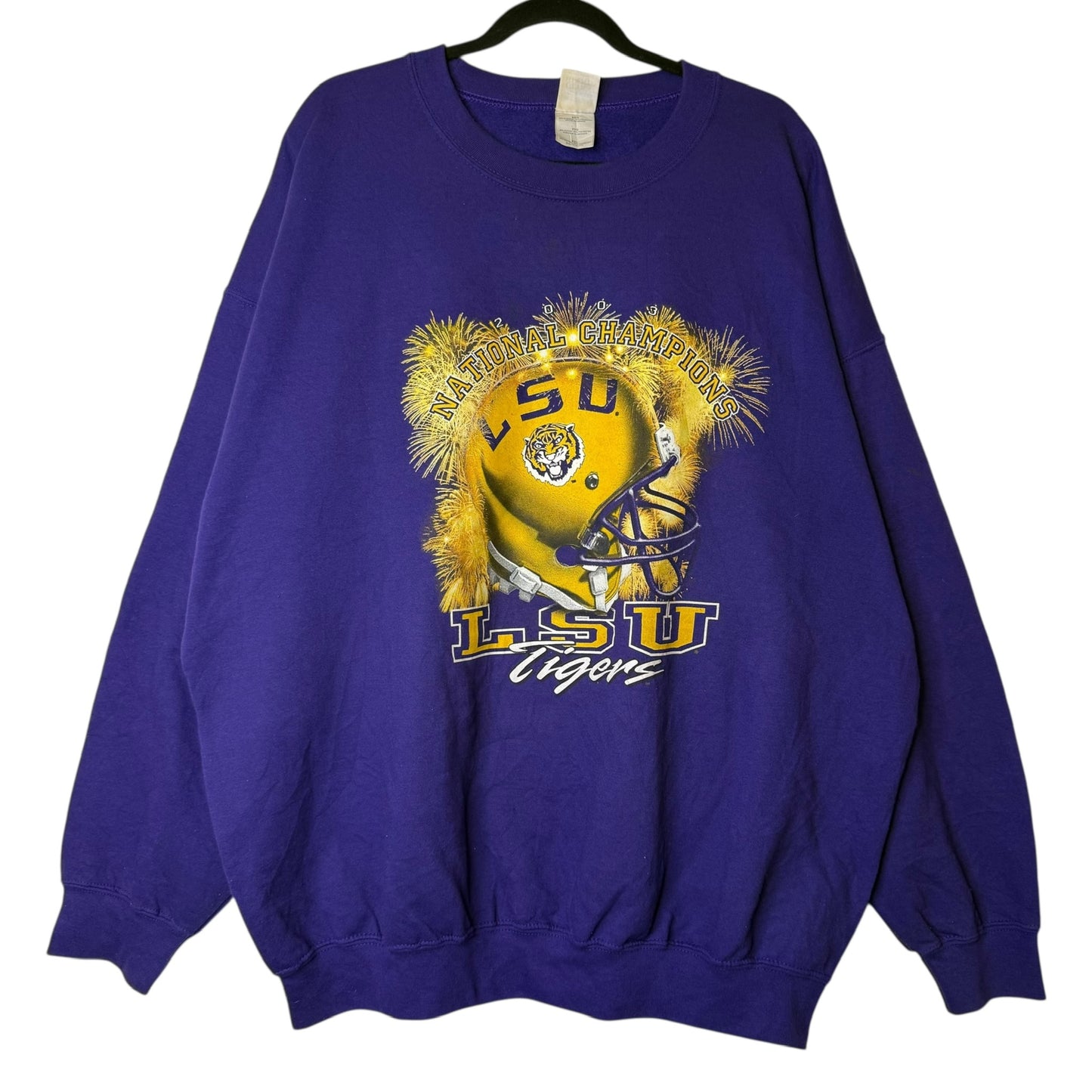 2003 LSU Tigers NCAA Football Crewneck Sz 2XL (B2099)