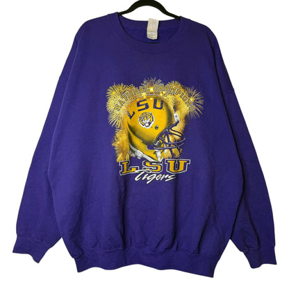 2003 LSU Tigers NCAA Football Crewneck Sz 2XL (B2099)