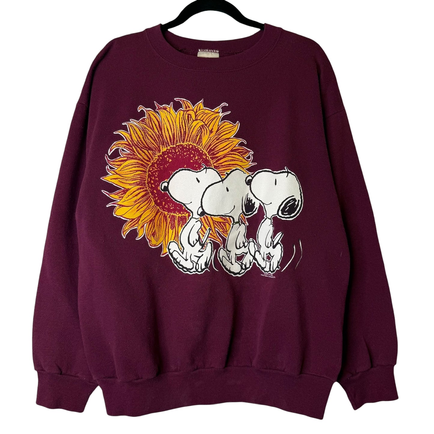 90s Peanuts Snoopy Sunflower Crewneck Sz XL (B2101)