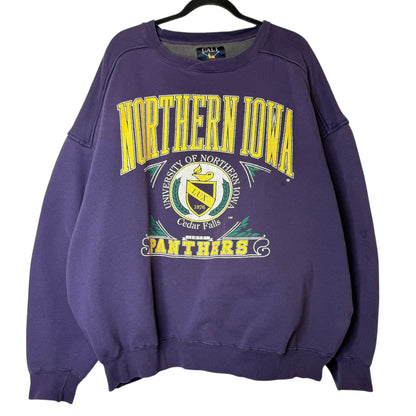 90s Northern Iowa Panthers College Crewneck Sz XL (B1514)