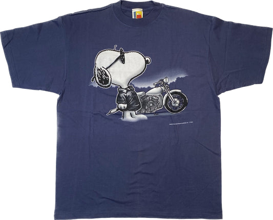 90’s Snoopy Motorcycle T-shirt Sz L (A1146)