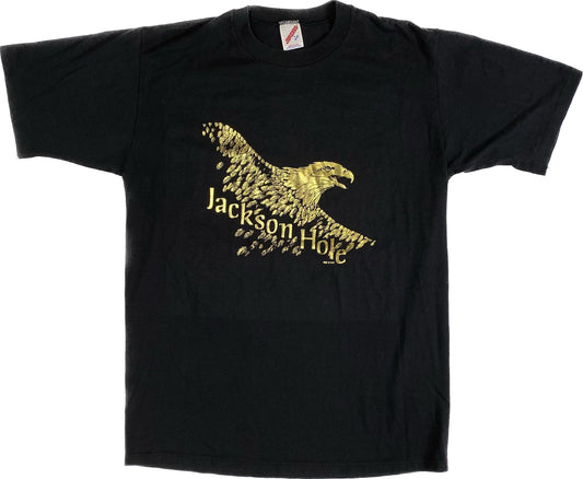 1988 Jackson Hole Gold Foil Eagle T-shirt Sz L