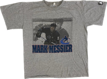 90’s Mark Messier Vancouver Canucks Starter T-shirt Sz M (A365)