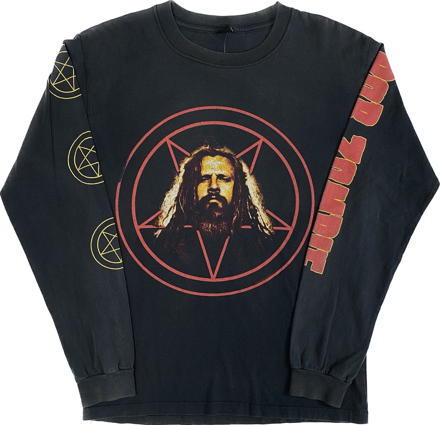 2001 Rob Zombie Inverted Pentagram LS T-shirt Sz L (L560)