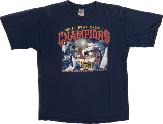 2004 New England Patriots Super Bowl Champions T-shirt Sz L