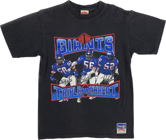 90’s New York Giants Triple Threat T-shirt Sz L (X162)