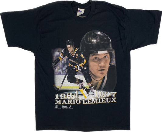 90’s Mario Lemieux Penguins Career Pro Player T-shirt Sz XL (A668)