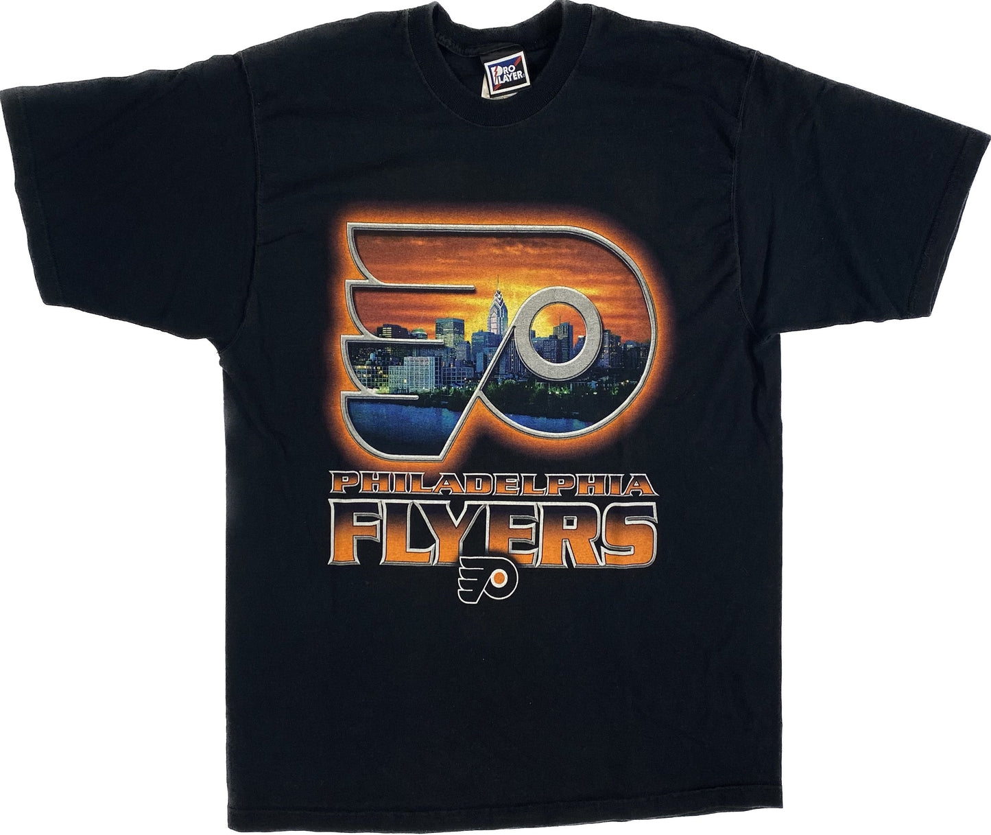 90’s Philadelphia Flyers Skyline Pro Player T-shirt Sz L (X493)