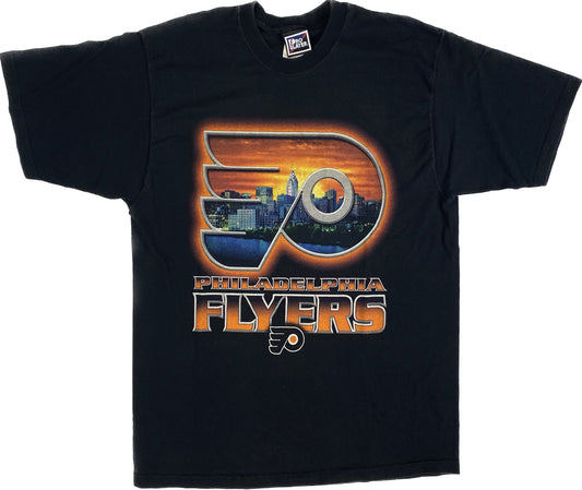 90’s Philadelphia Flyers Skyline Pro Player T-shirt Sz L (X493)