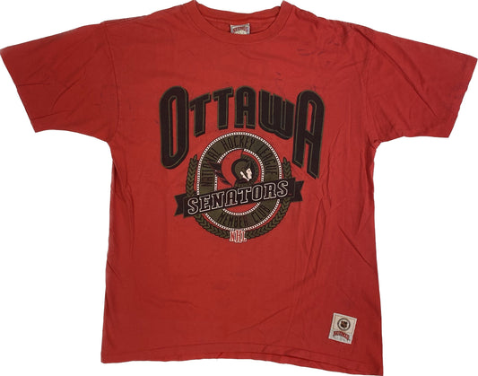 90’s Ottawa Senators Nutmeg CCM T-shirt Sz L (T094)