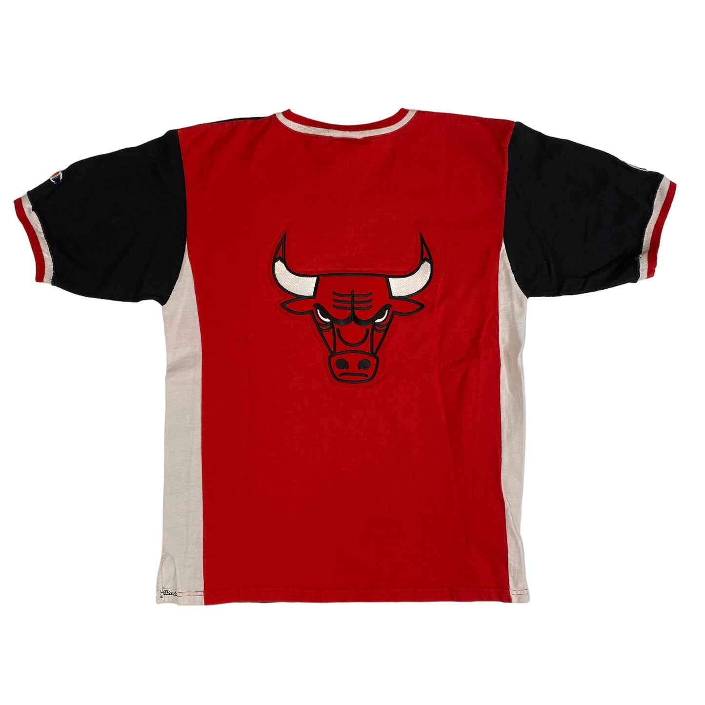 90’s Chicago Bulls Champion Warm Up T-shirt Sz M (1393)