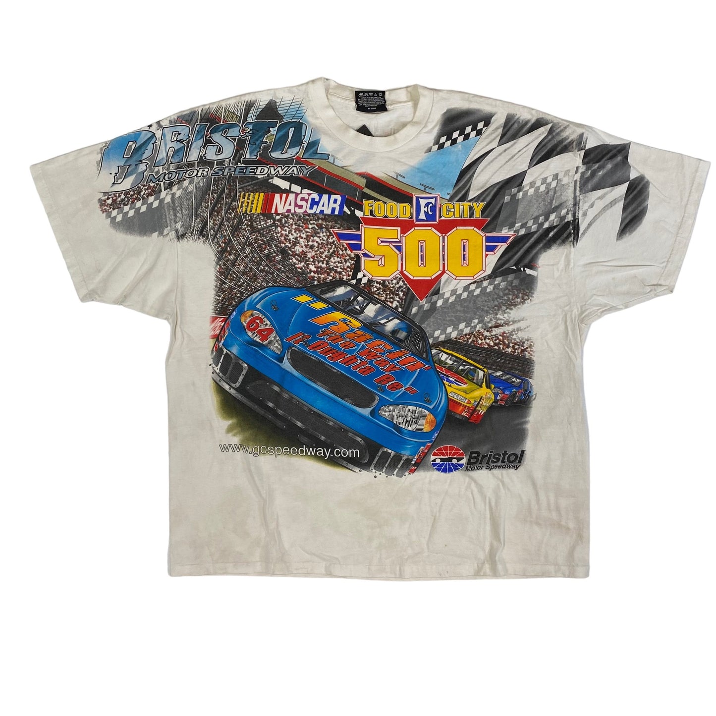 90’s Bristol Food City 500 NASCAR T-shirt Sz 2XL (A437)