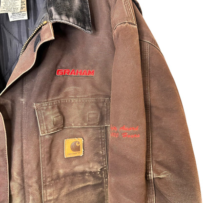 90's Carhartt Brown Canvas Jacket Sz XL (A2545)