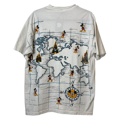 90's Mickey Mouse Map T-shirt Sz XL (A6675)