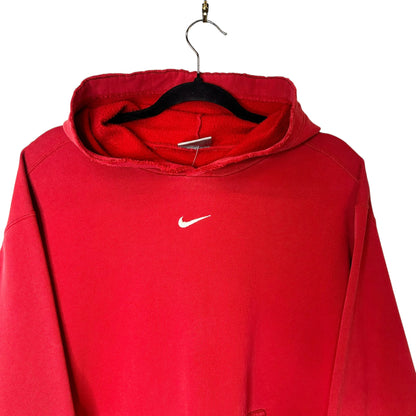 2000s Nike Middle Swoosh Hoodie (Distressed) Sz L (A2297)