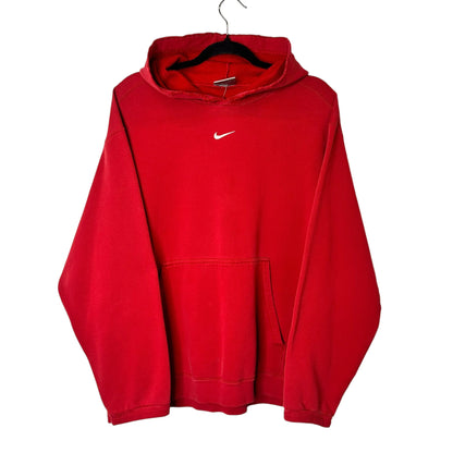 2000s Nike Middle Swoosh Hoodie (Distressed) Sz L (A2297)