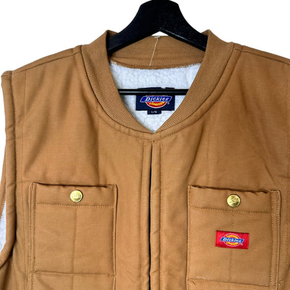 2000's Dickies Canvas Sherpa Lined Vest Sz L (A3155)