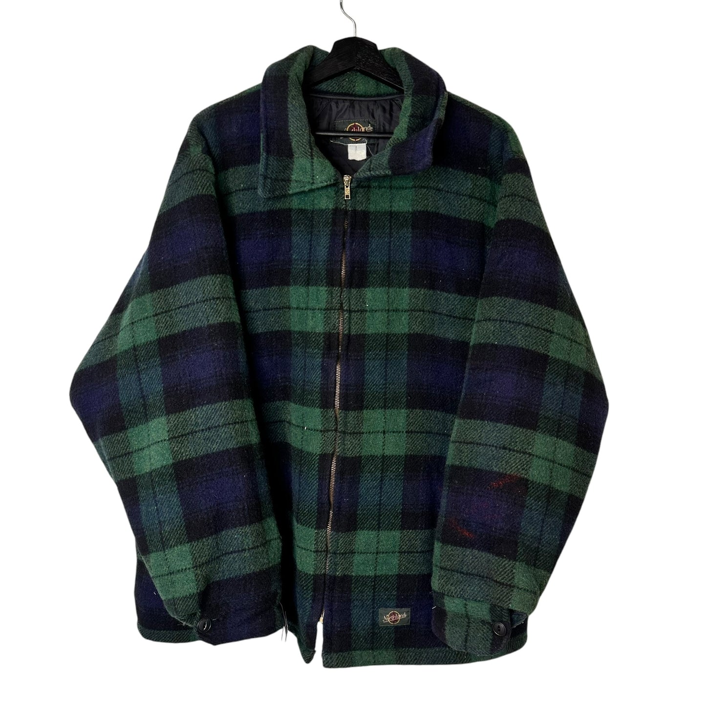 90's Green Northland Plaid Jacket Sz XL (A6106)