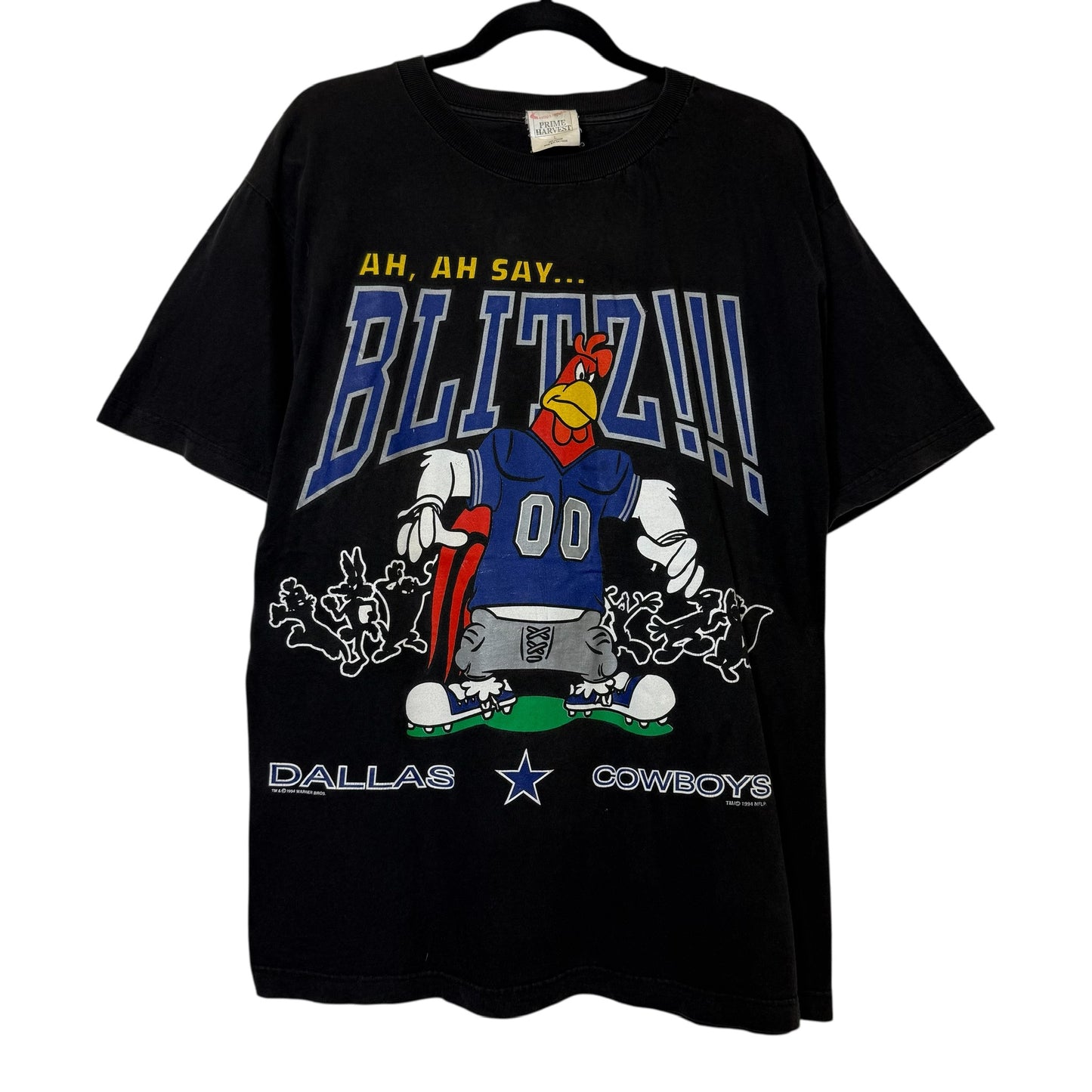 1994 Looney Tunes Foghorn Leghorn x Dallas Cowboys NFL T-Shirt Sz L (B618)