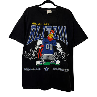 1994 Looney Tunes Foghorn Leghorn x Dallas Cowboys NFL T-Shirt Sz L (B618)