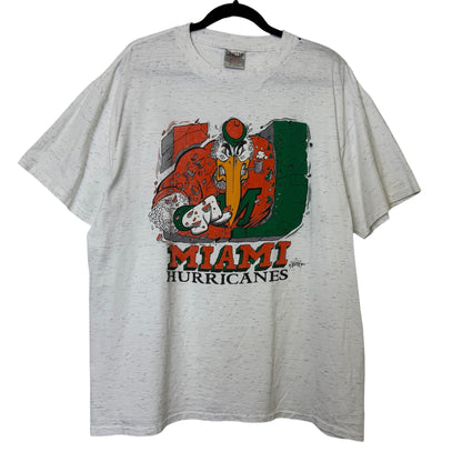 90's Miami Hurricanes NCAA T-shirt Sz XL (B622)