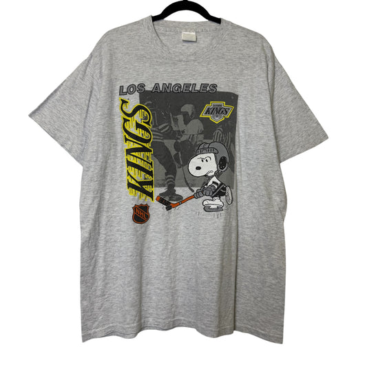 90's LA Kings Peanuts Snoopy NHL T-shirt Sz XL (B626)