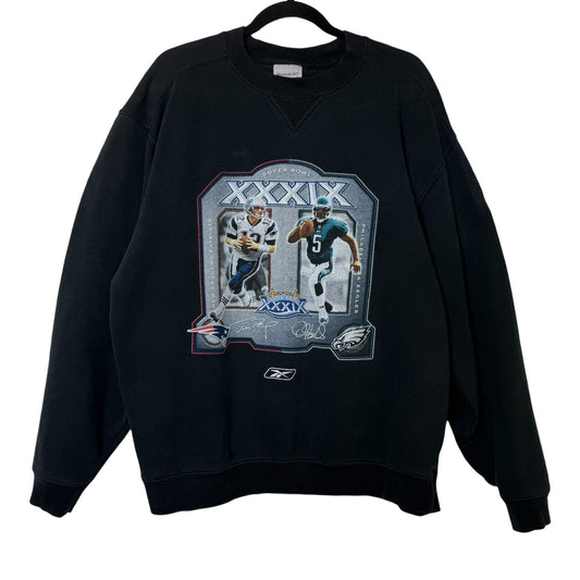 2005 New England Patriots vs Philadelphia Eagles NFL Superbowl Crewneck
