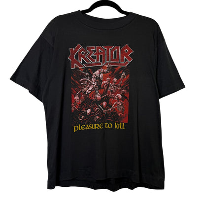 80's Kreator Pleasure to Kill Band T-Shirt Sz L (B609)