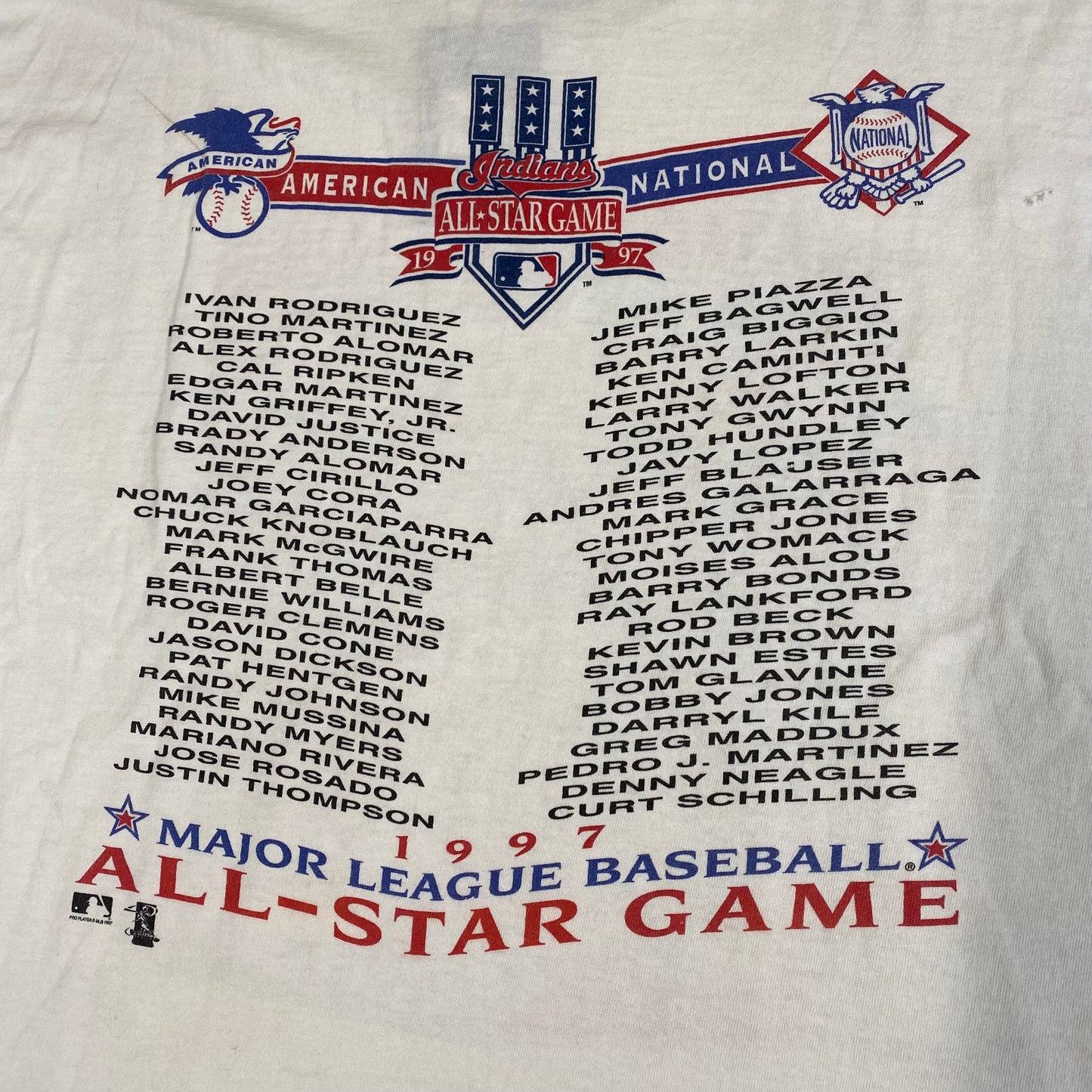 1997 MLB All-Star Game Cleveland Pro Player T-shirt Sz 2XL (L962)