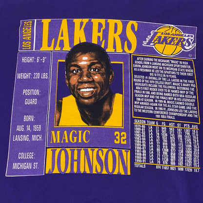 90’s Magic Johnson Nutmeg Stats Crewneck Sz L (A1397)