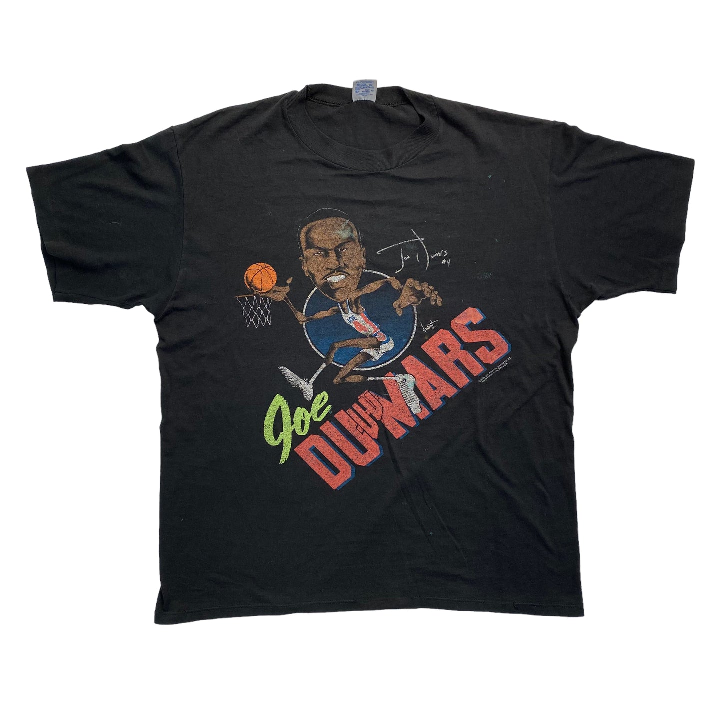 80’s Joe Dumars Detroit Pistons T-shirt Sz XL (A3079)