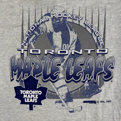 1993 Toronto Maple Leafs Trench Signed T-shirt Sz XL (A1590)