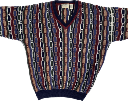 90’s Coogi Style V-Neck Sweater Sz L (3447)