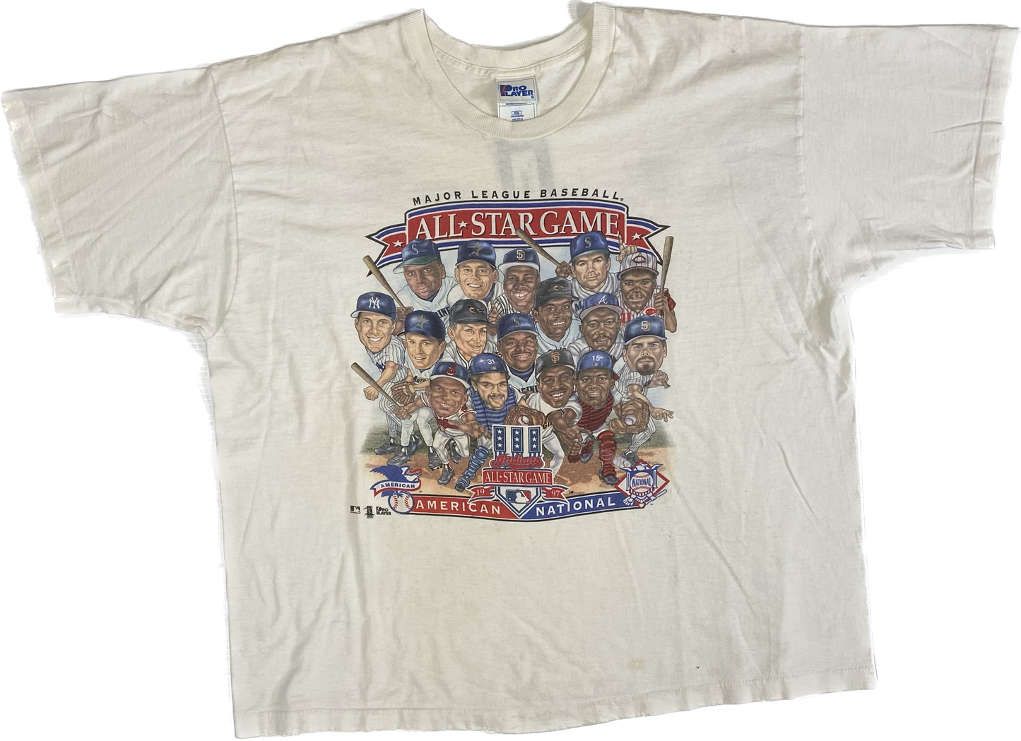 1997 MLB All-Star Game Cleveland Pro Player T-shirt Sz 2XL (L962)