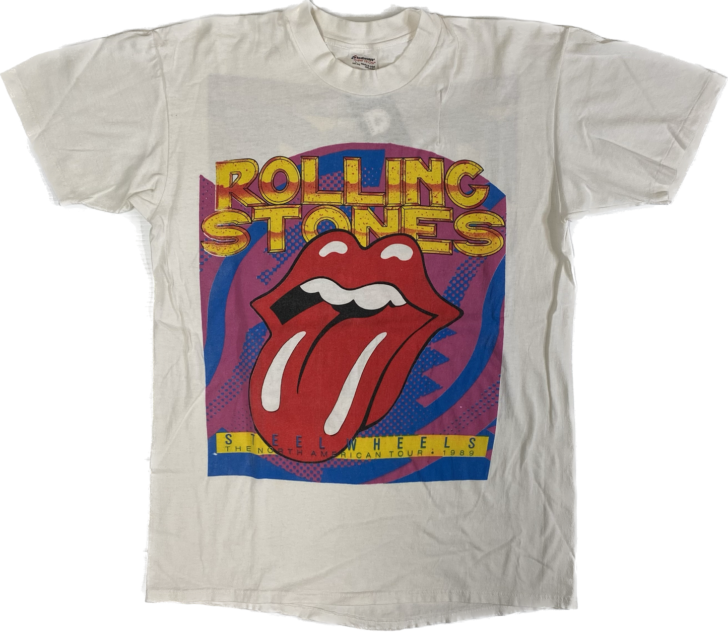 1989 Rolling Stones Steel Wheels Tour T-shirt Sz L (A1661)