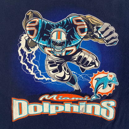 90’s Miami Dolphins Logo 7 T-shirt Sz L (A1875)