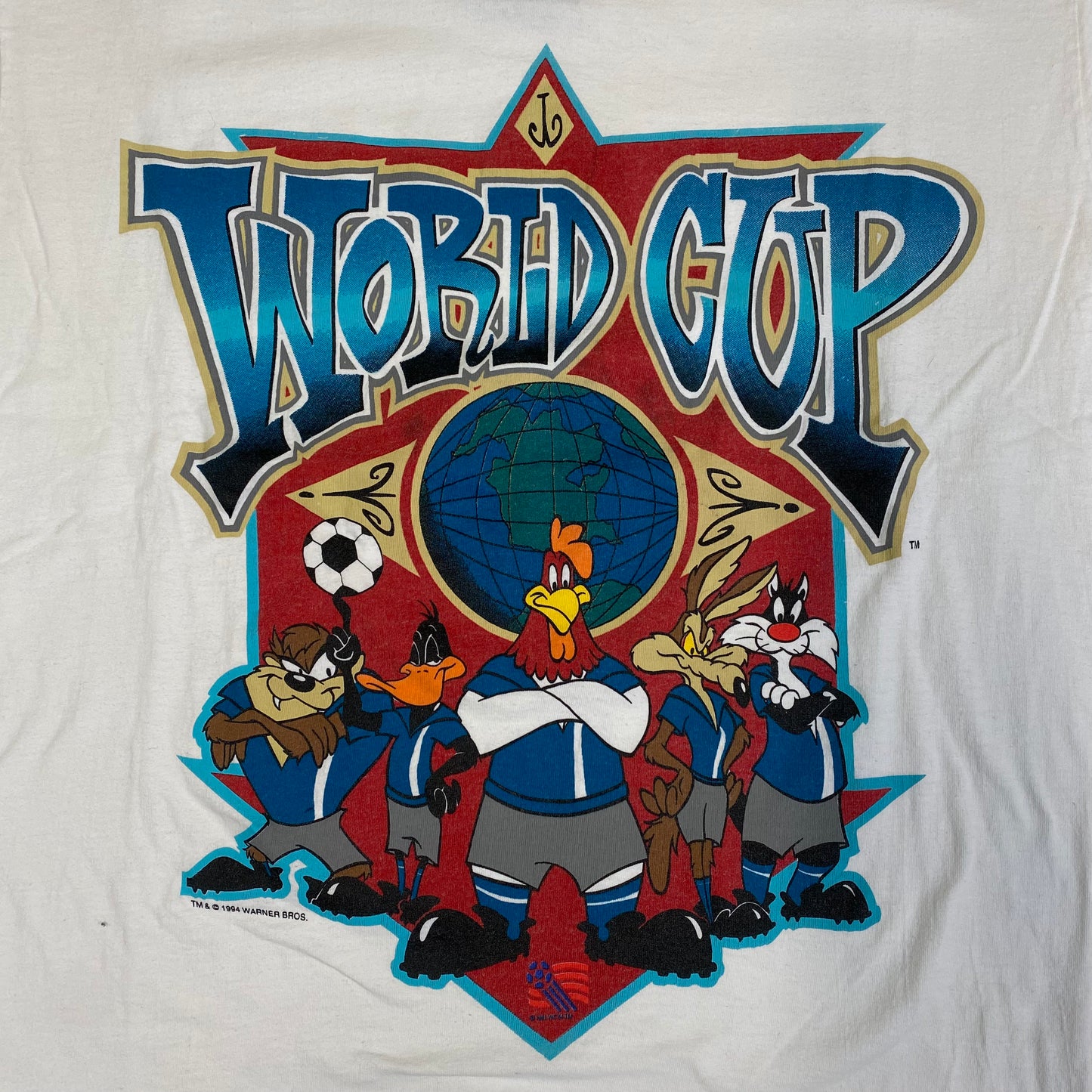 1994 Looney Tunes World Cup T-shirt Sz XL (A1491)