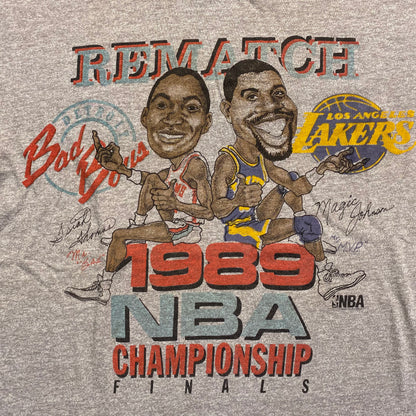1989 NBA Finals ‘Thomas vs Magic’ T-shirt Sz M (A3108)