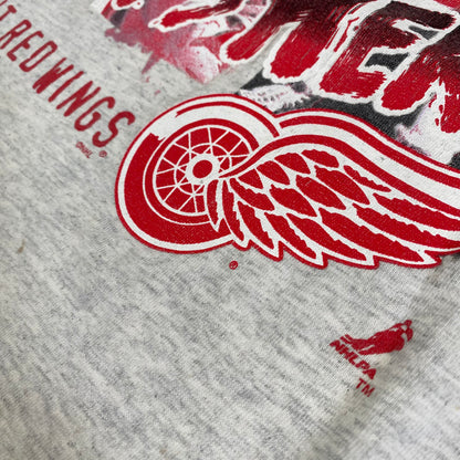 2002 Detroit Redwings Stanley Cup Champions ‘The Puck Stops Herr’ T-shirt Sz XL (A1559)